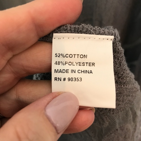 NWT Rebellion Lacy Crochet Kimono Slate Size S - Picture 8 of 8